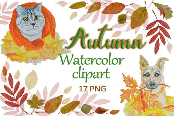 Capturing the Season: Autumn, Leaves, Dogs, and Cats in Watercolor