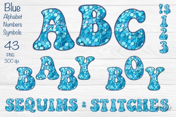 Creative Applications for Blue Alphabet PNG Baby Boy Letters and Glitter Numbers