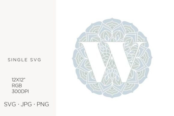 Elegant Mandala Monogram Letter W for Creative Projects