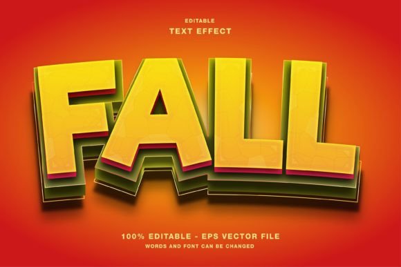 Elevating Visual Communication with the Fall 3D Editable Text Effect