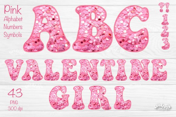 Enhance Your Creative Projects with Pink Valentine Alphabet PNG Letters
