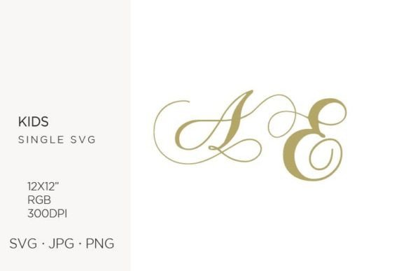 Monogram Letter A and E: Versatile SVG Design Assets