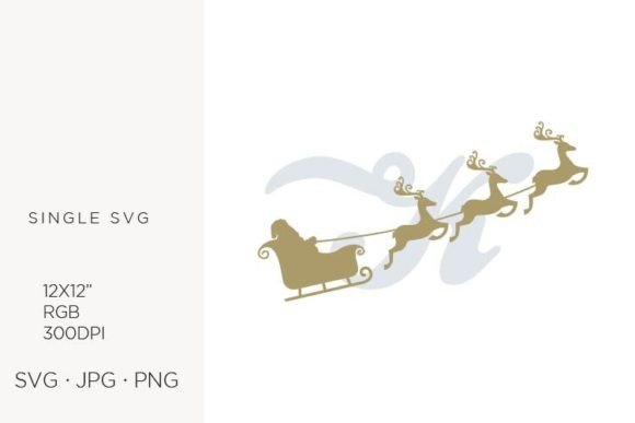Santa Claus Sky Sledge and Letter K: A Practical Asset for Holiday Design