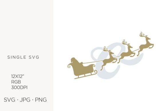 Santa Claus Sky Sledge, Letter C Digital Art